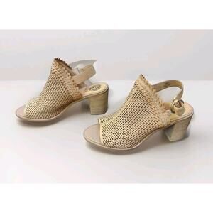 VINCE CAMUTO Designer 10 M - Peep Toe - Perforated Women's Leather Strappy Heels